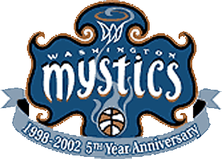 Washington Mystics 2002 Anniversary Logo iron on transfers for T-shirts